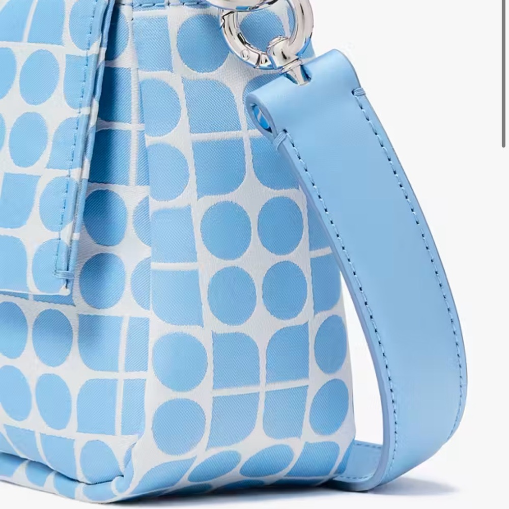 Kate Spade Noel Jacquard Convertible Crossbody Canvas XBody 
Astral Blue 
NWT - Picture 7 of 16